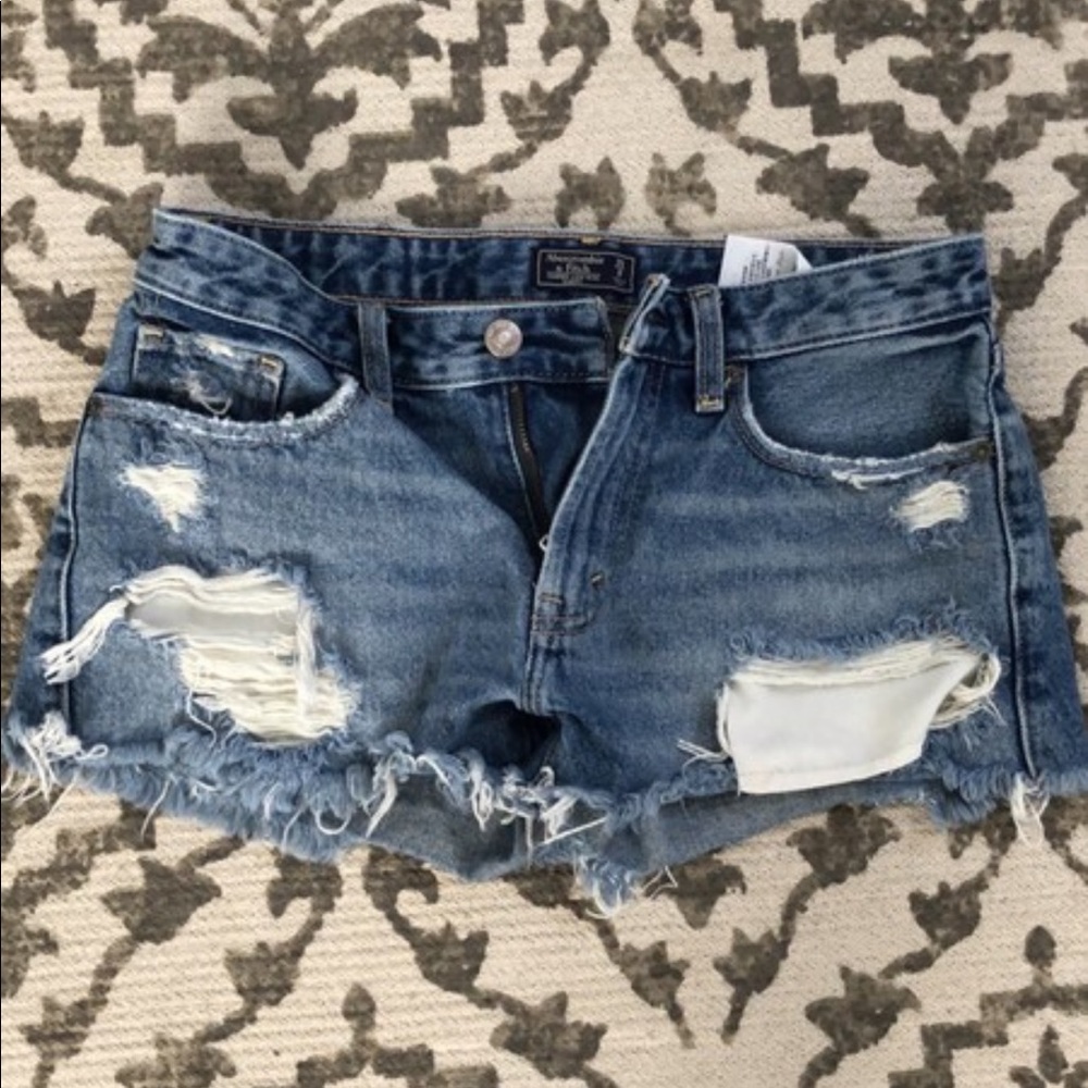 Abercrombie & Fitch Low Rise Denim Shorts